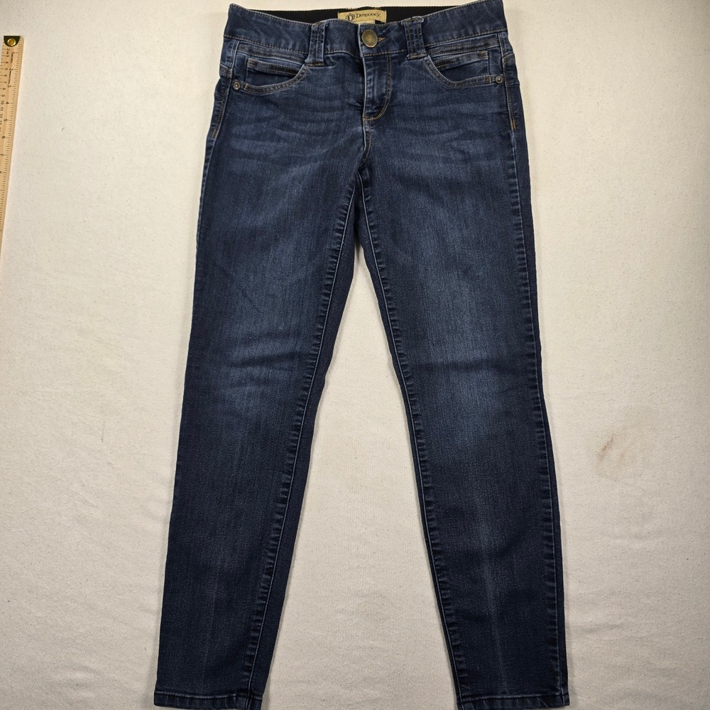Democracy Womens Ab Solution Skinny Jeans Dark Wash Blue Denim Size 6 1226AD3X